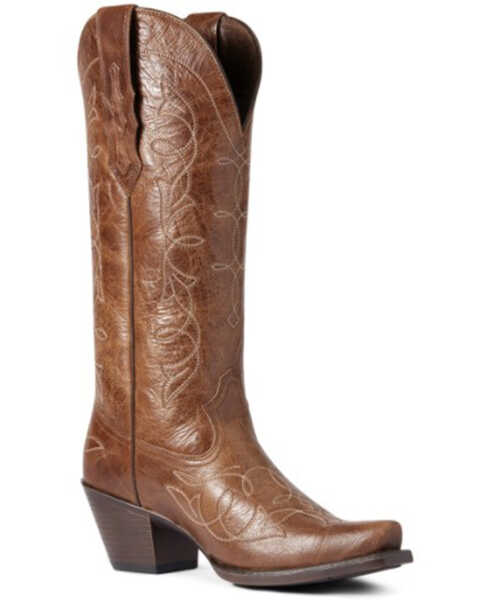 Ariat Women's Heritage D Stretch Fit Western Boot - Snip Toe , Brown, hi-res