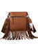 Image #2 - Montana West Women's Genuine Leather Hair-On Fringe Crossbody Bag , Brown, hi-res