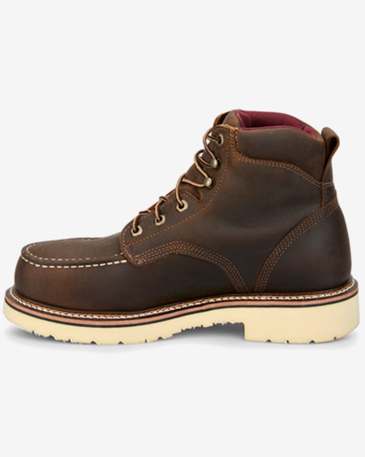 Image #3 - Justin Men's 6" Homeland Akron Waterproof Moc Work Boots - Steel Toe, Brown, hi-res