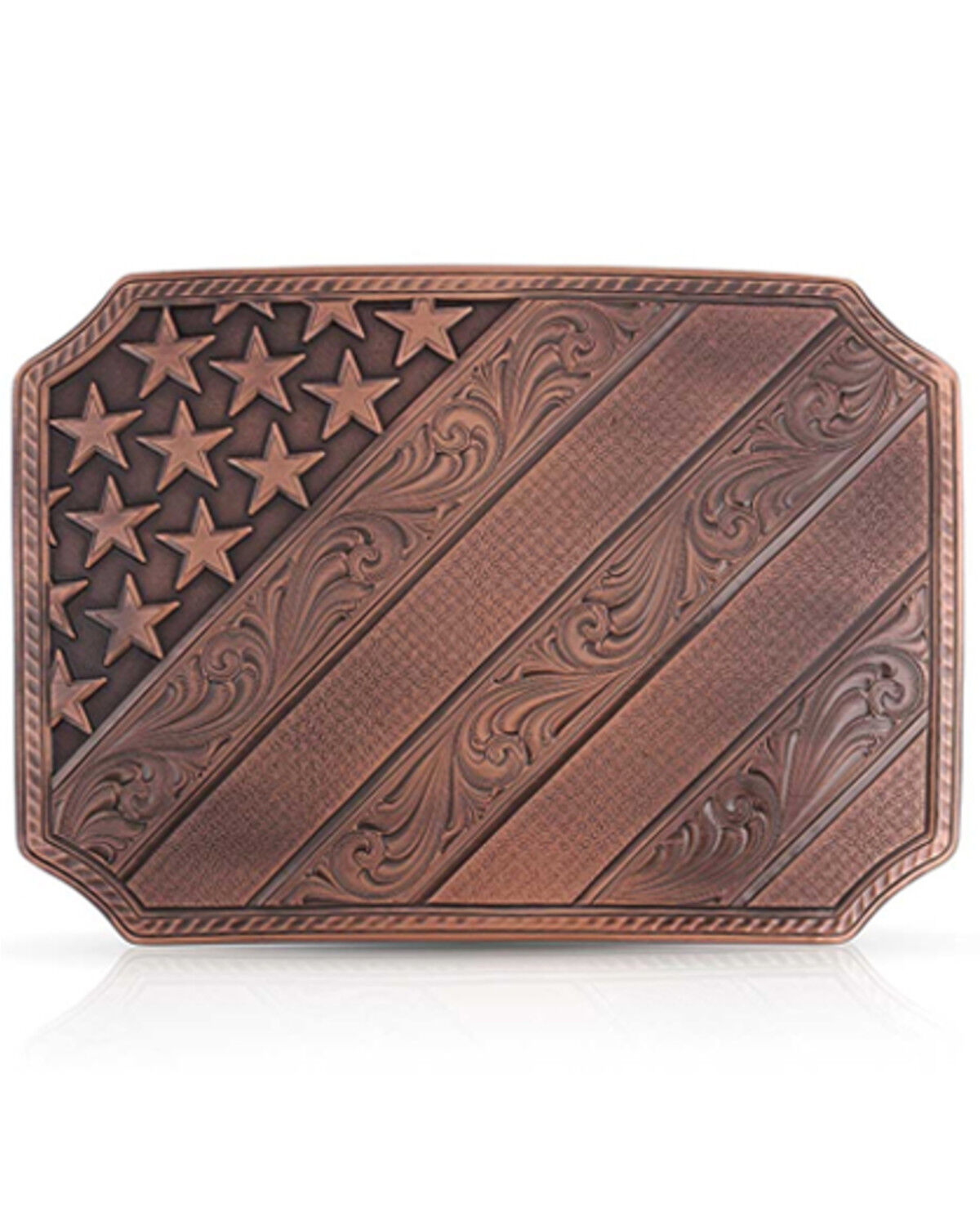 Image #1 - Montana Silversmiths Women's Born In The USA Bronze Belt Buckle, Bronze, hi-res