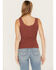 Image #4 - Bandit Women's Country Rose Lace Trim Graphic Tank, Rust Copper, hi-res