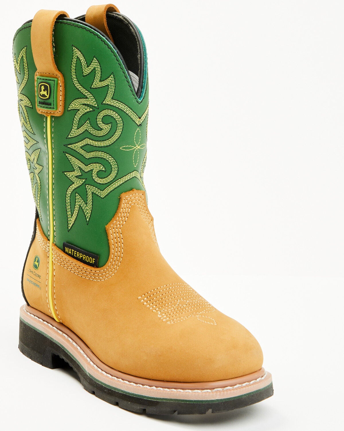 Image #1 - Skechers X John Deere Boys' Rowood Boulder Valley Waterproof Boots - Round Toe, Green, hi-res