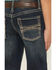 Image #4 - Hooey by Rock & Roll Denim Boys' Dark Wash Barbed Revolver Straight Stretch Denim Jeans, Blue, hi-res