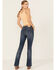 Image #3 - Dear John Women's Jaxtyn Dark Wash Mid Rise Bootcut Stretch Denim Jeans, Dark Wash, hi-res