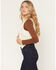 Image #3 - Mystree Women's Corduroy Floral Embroidered Vest, Ivory, hi-res
