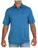 Cinch Men's Solid Heather Blue Short Sleeve Polo Shirt, Light Blue, hi-res