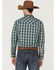 Cody James Men's Creek Fancy Plaid Long Sleeve Snap Western Shirt , Blue, hi-res