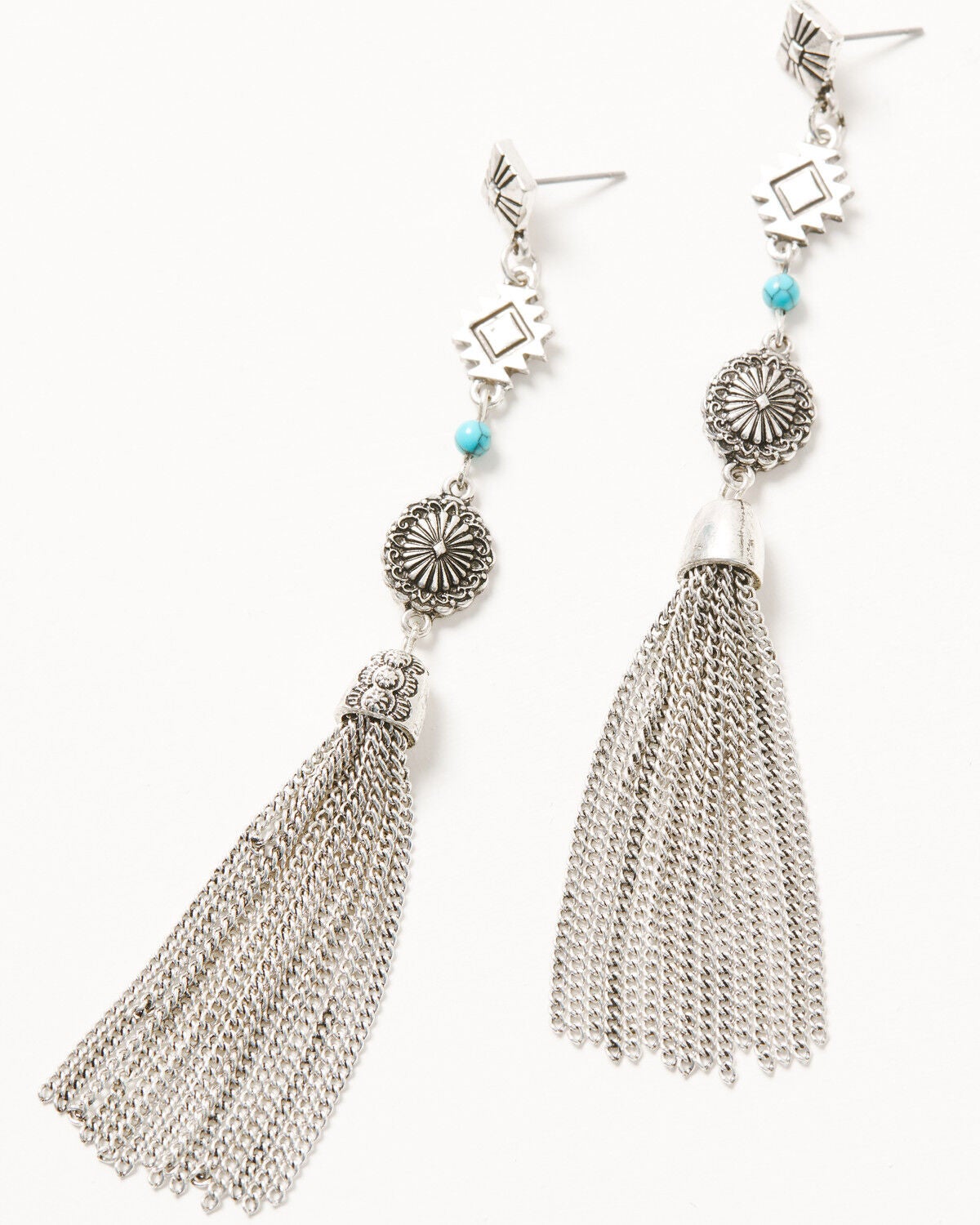 Image #2 - Idyllwind Women's Maudina Fringe Drop Earrings, Silver, hi-res
