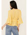 Image #3 - Shyanne Women's Inset Lace Embroidered Peasant Top, Yellow, hi-res