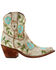 Image #2 - Liberty Black Women's Cobre Adela Floral Embroidered Western Booties - Snip Toe, White, hi-res