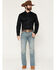 Image #1 - Rock & Roll Denim Men's Pistol Light Wash Bootcut Stretch Denim Jeans, Light Wash, hi-res