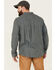 Image #4 - Brothers and Sons Men's Small Check Plaid Long Sleeve Button-Down Western Shirt, Indigo, hi-res