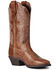 Ariat Women's Heritage R Toe Stretch Fit Full-Grain Western Performance Boots - Round Toe, Brown, hi-res