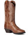 Ariat Women's Dark Tan Heritage R Toe Stretch Fit Full-Grain Western Boot - Round Toe, Brown, hi-res