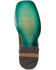 Ariat Women's Natural Tan & Deep Turquoise Eldora Full-Grain Western Boot - Wide Square Toe  , , hi-res