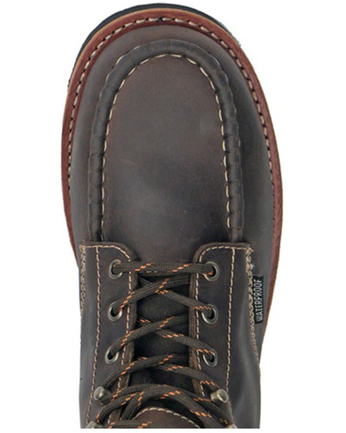 Image #6 - Hoss Men's DieHard Moc Waterproof Work Boots - Composite Toe, Dark Brown, hi-res