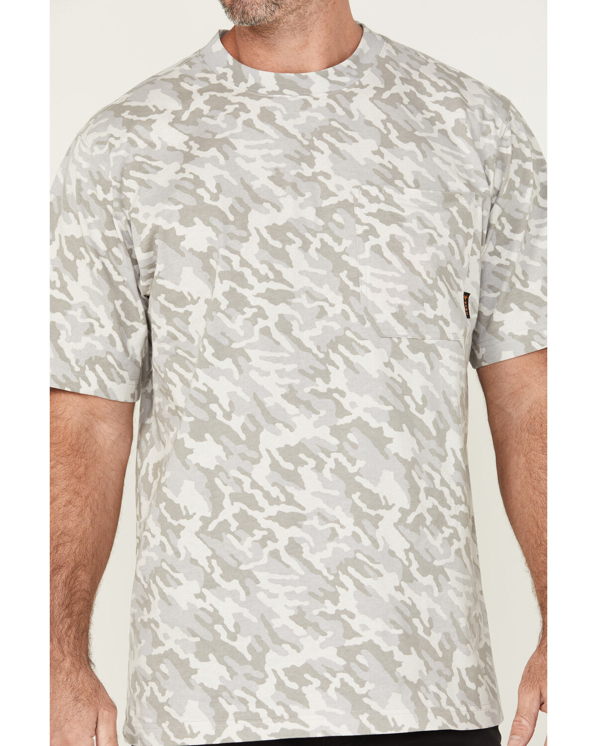 Image #3 - Hawx Men's Forge Camo Print Short Sleeve Work Shirt, Grey, hi-res
