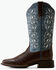 Image #2 - Ariat Women's Round Up Holly Crocodile Print Performance Western Boots - Broad Square Toe, Brown, hi-res