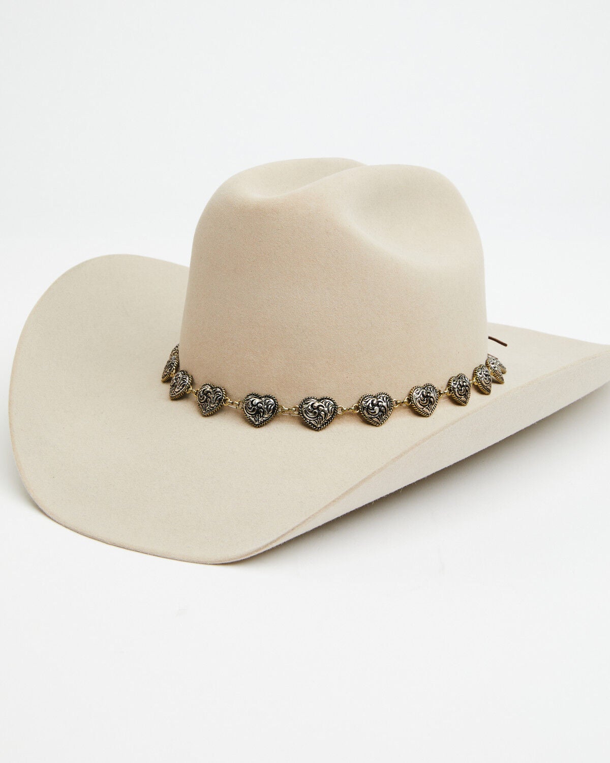 Image #1 - Shyanne Women's Heart Chain Hatband, Silver, hi-res
