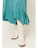 Image #2 - Wild Moss Women's Embroidered Panel Midi Skirt, Teal, hi-res