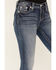 Image #4 - Miss Me Women's Dark Wash Mid Rise Americana Stretch Bootcut Jeans , Dark Wash, hi-res