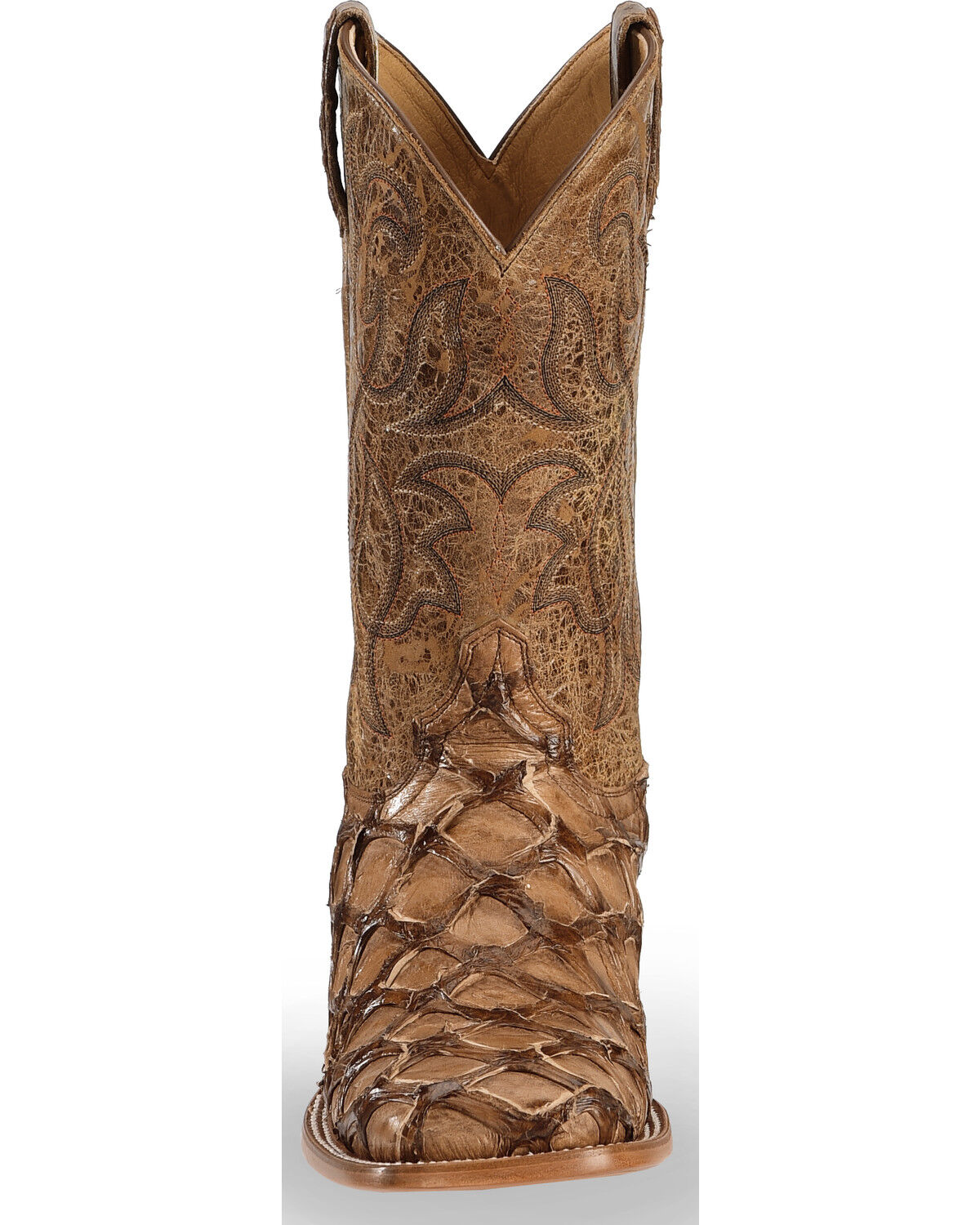 Image #4 - Cody James Men's Pirarucu Exotic Boots - Broad Square Toe, Brown, hi-res