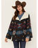Image #1 - Powder River Outfitters Women's Southwestern Print Sherpa-Lined Jacquard Coat, Teal, hi-res