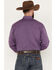 Image #4 - Resistol Men's Pinstripe Print Long Sleeve Button Down Western Shirt, Purple, hi-res