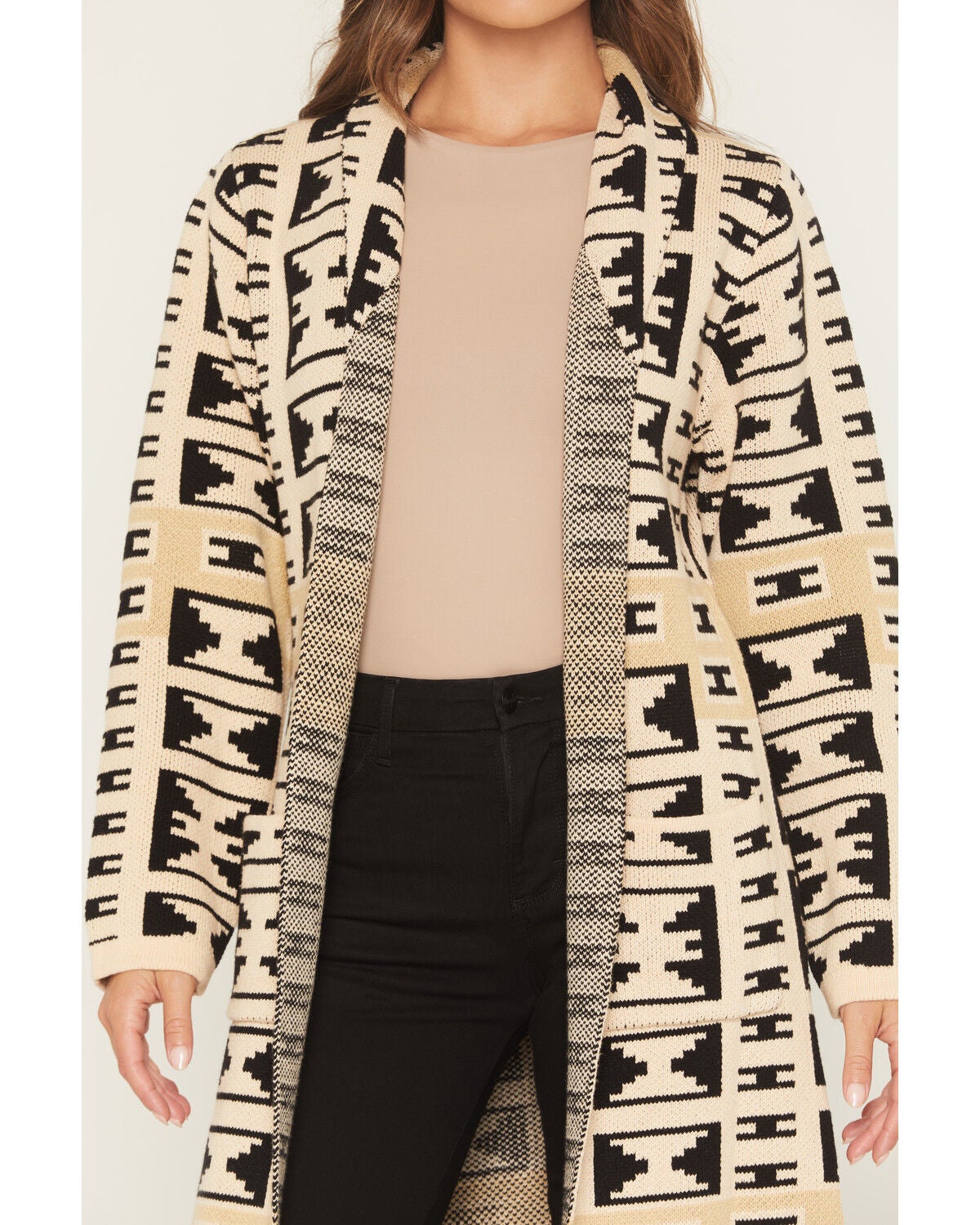 Image #3 - Tasha Polizzi Women's Aubrey Color Block Cardigan, Cream, hi-res