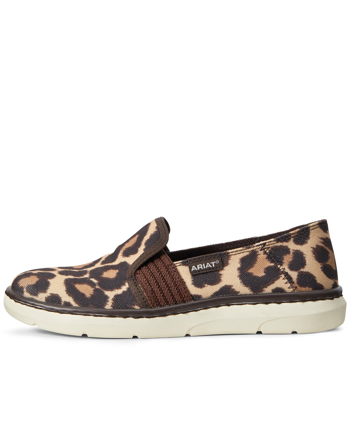 Image #2 - Ariat Women's Ryder Slip-On Leopard Shoes - Round Toe, Brown, hi-res