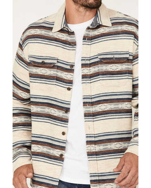 Image #3 - Pendleton Men's Driftwood Stripe Button Down Western Shirt , Tan, hi-res