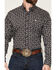 Image #3 - Cinch Men's Geo Print Long Sleeve Button-Down Western Shirt, Navy, hi-res