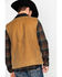 Image #3 - Outback Trading Co Men's Sawbuck Flannel Lined Oilskin Zip-Front Vest, Tan, hi-res