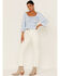 Skies are Blue Women's Gingham Smocked Peplum Top, Blue, hi-res