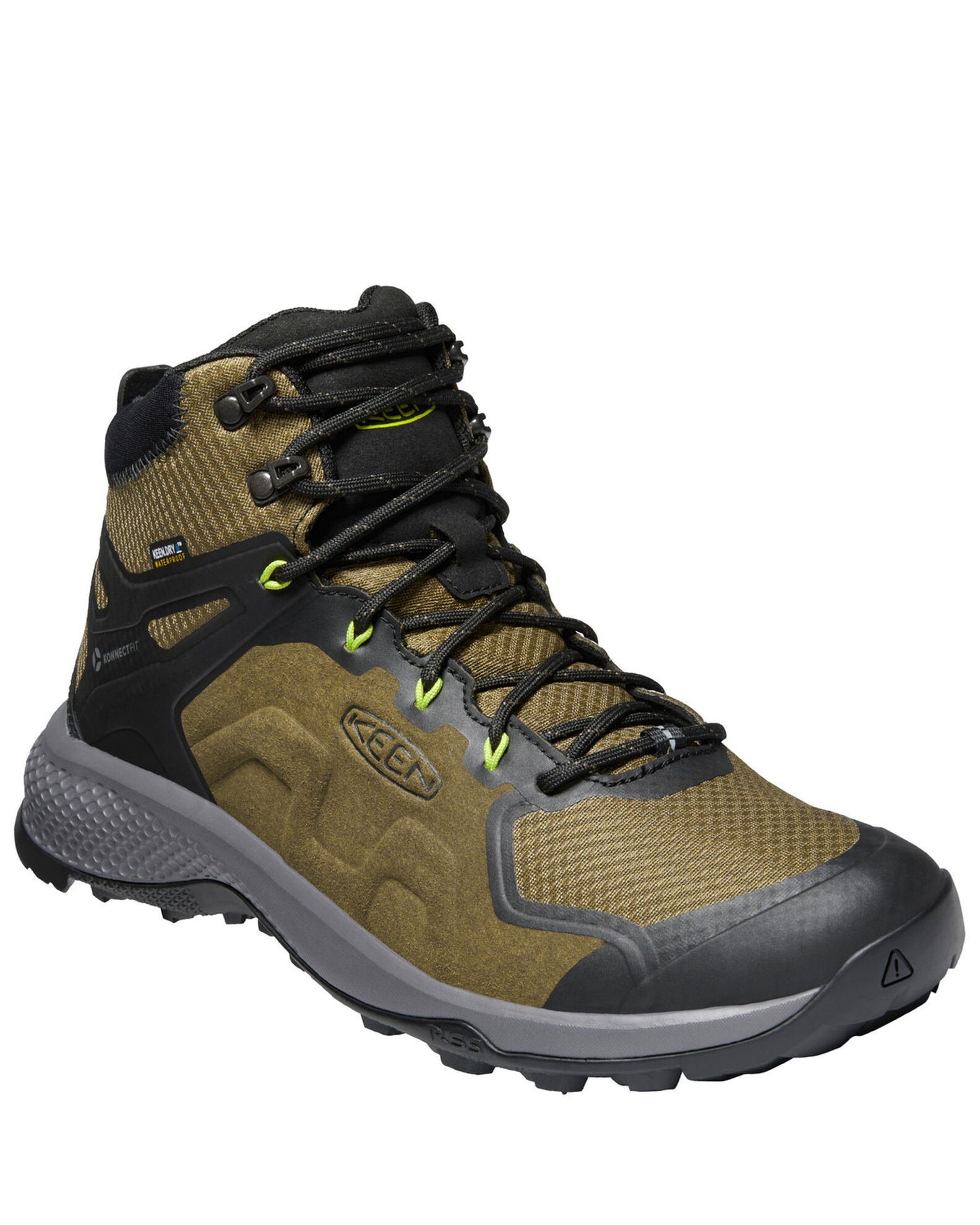 Keen Men s Explore Mid Waterproof Hiking Boots Dark Olive