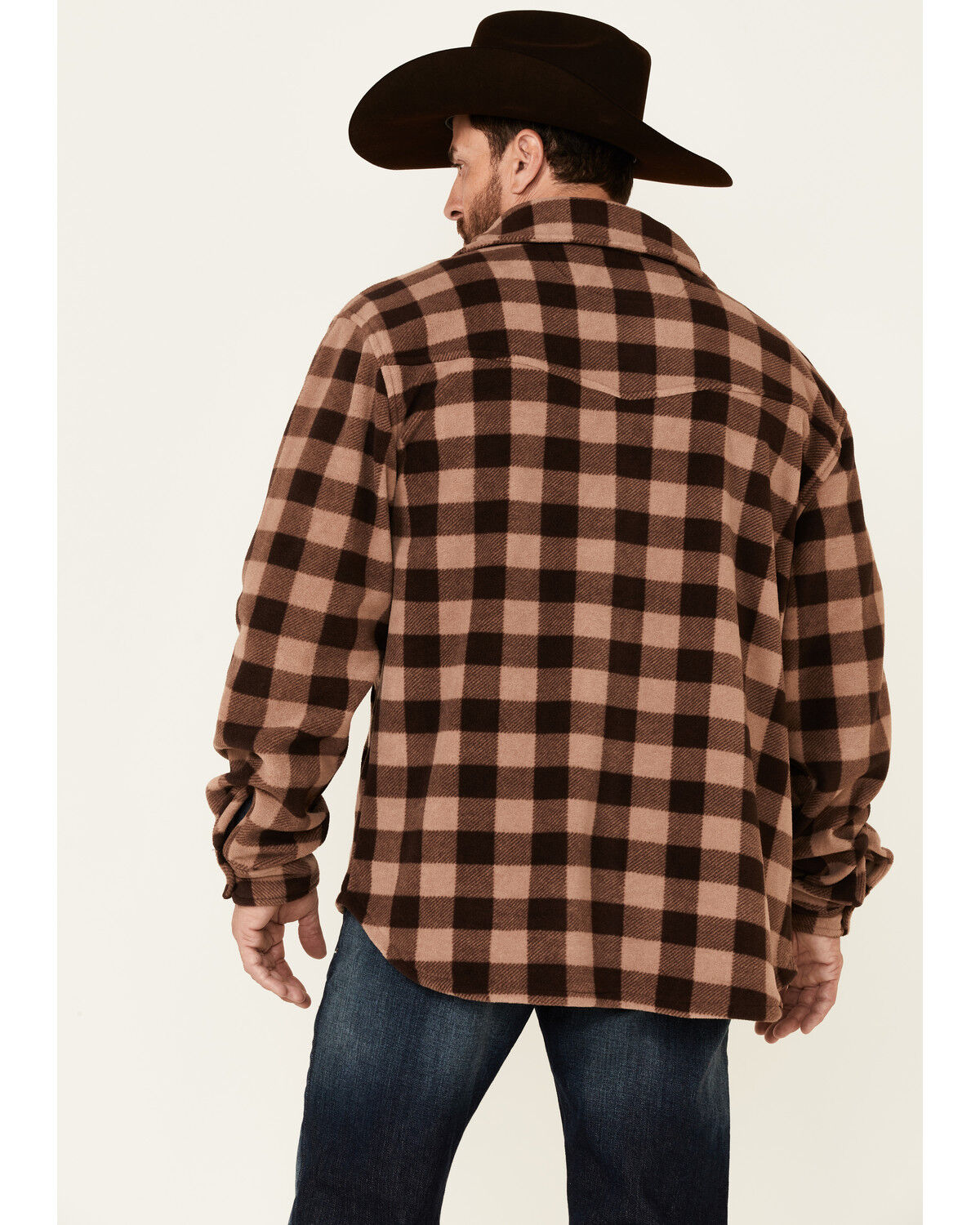 Image #4 - Outback Trading Co Men's Plaid Long Sleeve Button-Down Western Flannel Shirt, Lt Brown, hi-res