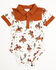 Image #1 - Angel Dear Infant Boys' Buckaroo Cowboy Short Sleeve Onesie, White, hi-res