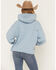 Image #4 - Hooey Women's Half Zip Hooded Pullover, Blue, hi-res