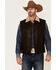 Image #1 - Cripple Creek Men's Mocha Lightweight Buffalo Nappa Snap-Front Leather Vest, , hi-res