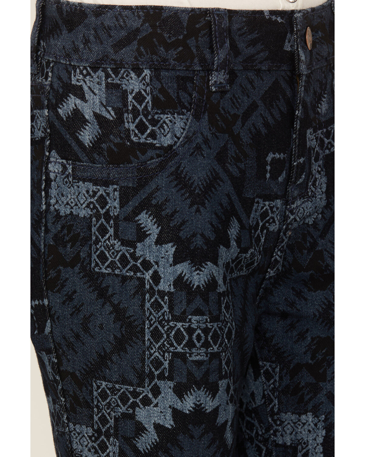 Image #2 - Shyanne Girls' Dark Wash Allover Printed Flare Jeans, Dark Wash, hi-res