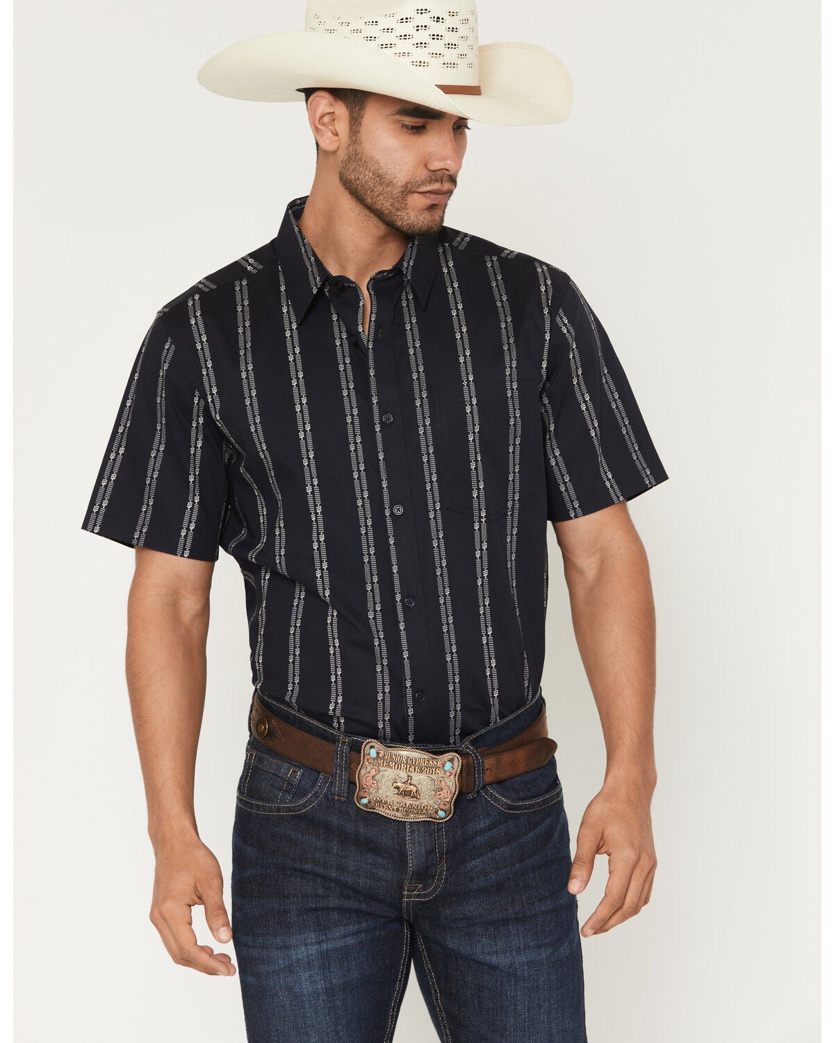 Product Name: Cody James Men's Colorado Ridge Striped Short Sleeve Button-Down Stretch Western Shirt