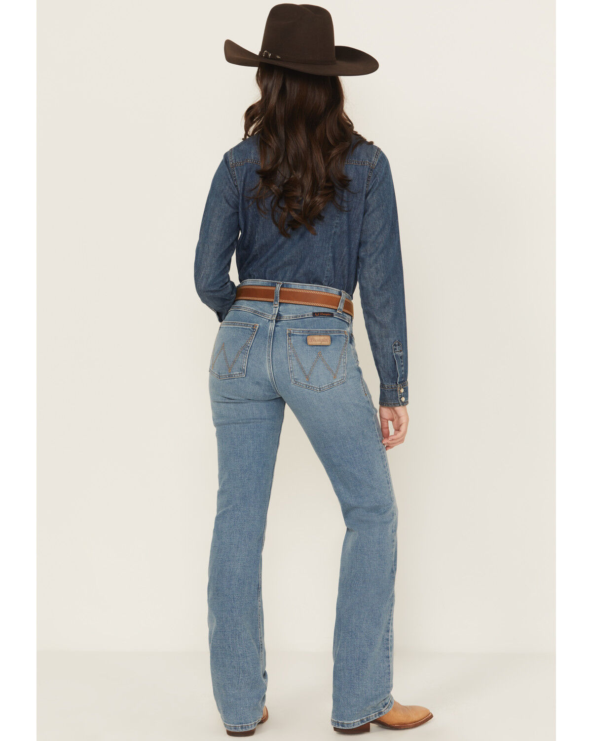 Image #3 - Wrangler Women's Medium Wash Mid Rise Willow Ultimate Riding Bootcut Stretch Denim Jeans, Medium Wash, hi-res