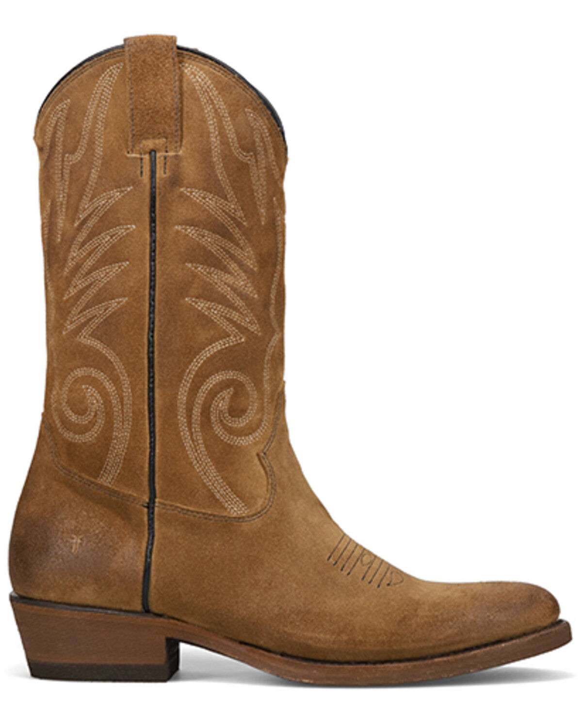Image #2 - Frye Men's Grady Suede Short Western Boots - Round Toe, Mushroom, hi-res