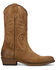Image #2 - Frye Men's Grady Suede Short Western Boots - Round Toe, Mushroom, hi-res