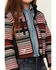 Image #3 - Cowgirl Hardware Girls' Desert Serape Striped Poly Shell Jacket, Pink, hi-res