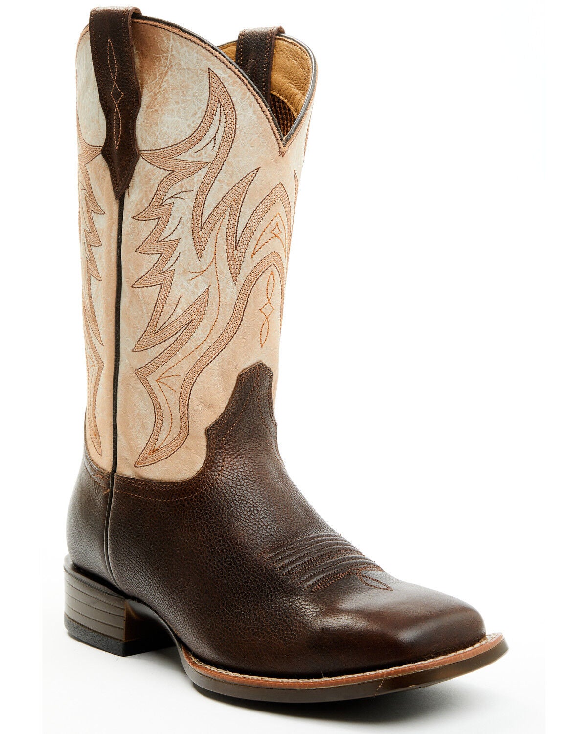 Cody James Men's Hoverfly Western Performance Boots - Broad Square Toe, Cream, hi-res