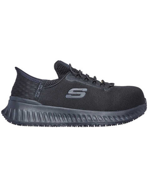 Image #1 - Skechers Women's Slip-Ins Tilido Ombray Work Shoes - Composite Toe , Black, hi-res