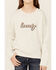 Image #2 - Roper Girls' Howdy Sweatshirt, White, hi-res
