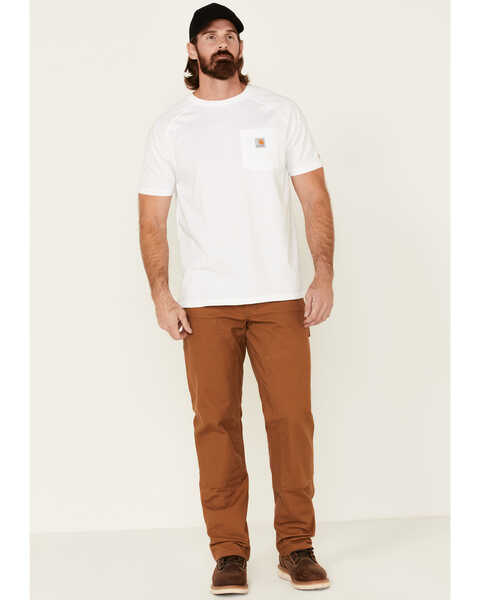 Image #1 - Carhartt Men's Rugged Flex Relaxed Fit Duck Double Front Work Pants, Brown, hi-res