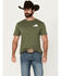 Image #2 - Howitzer Men's Military Oath Short Sleeve Graphic T-Shirt , Olive, hi-res